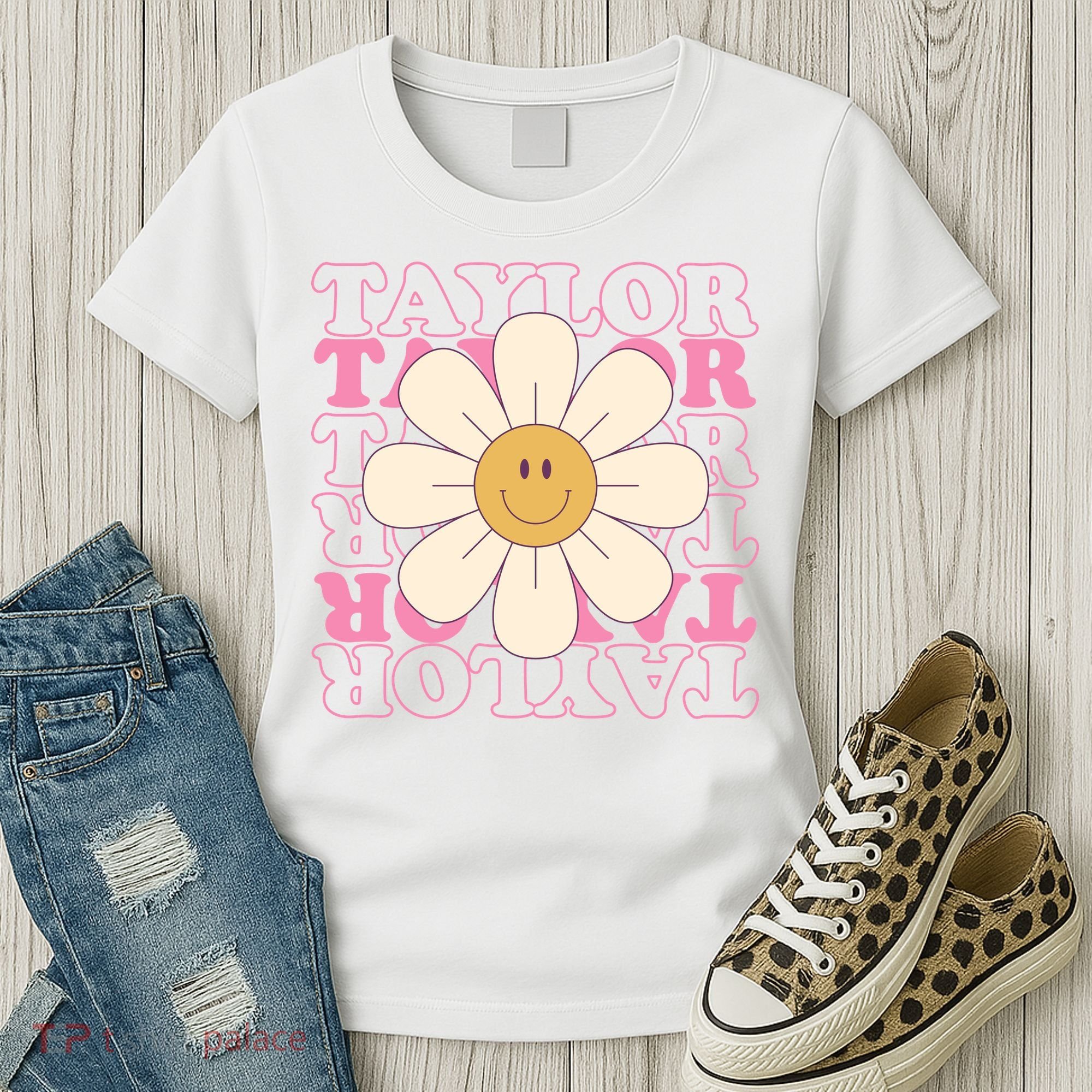Taylor Groovy Sunflower Retro Women's T-Shirt