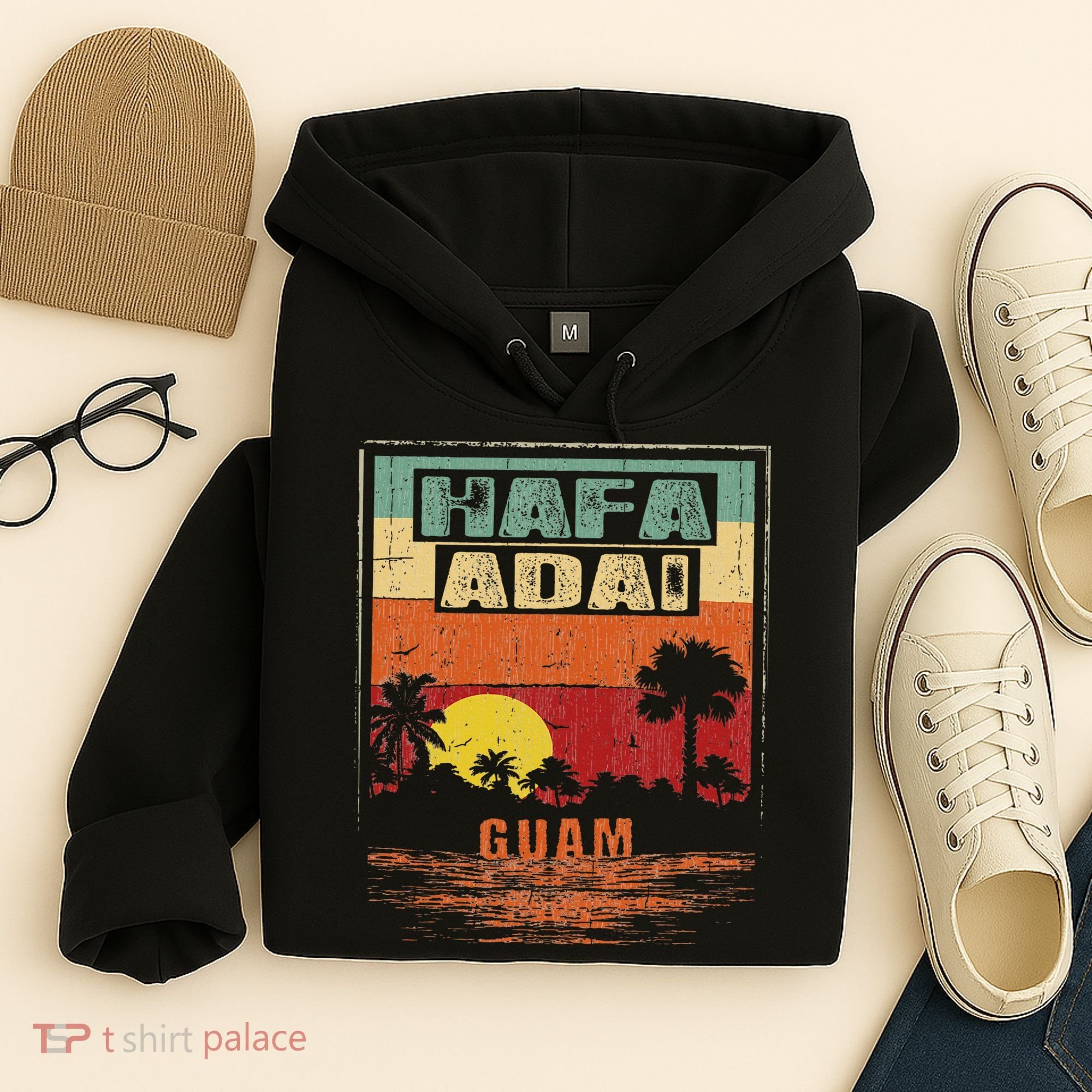 Tropical Guam Seal Hafa Adai Guam Hoodie