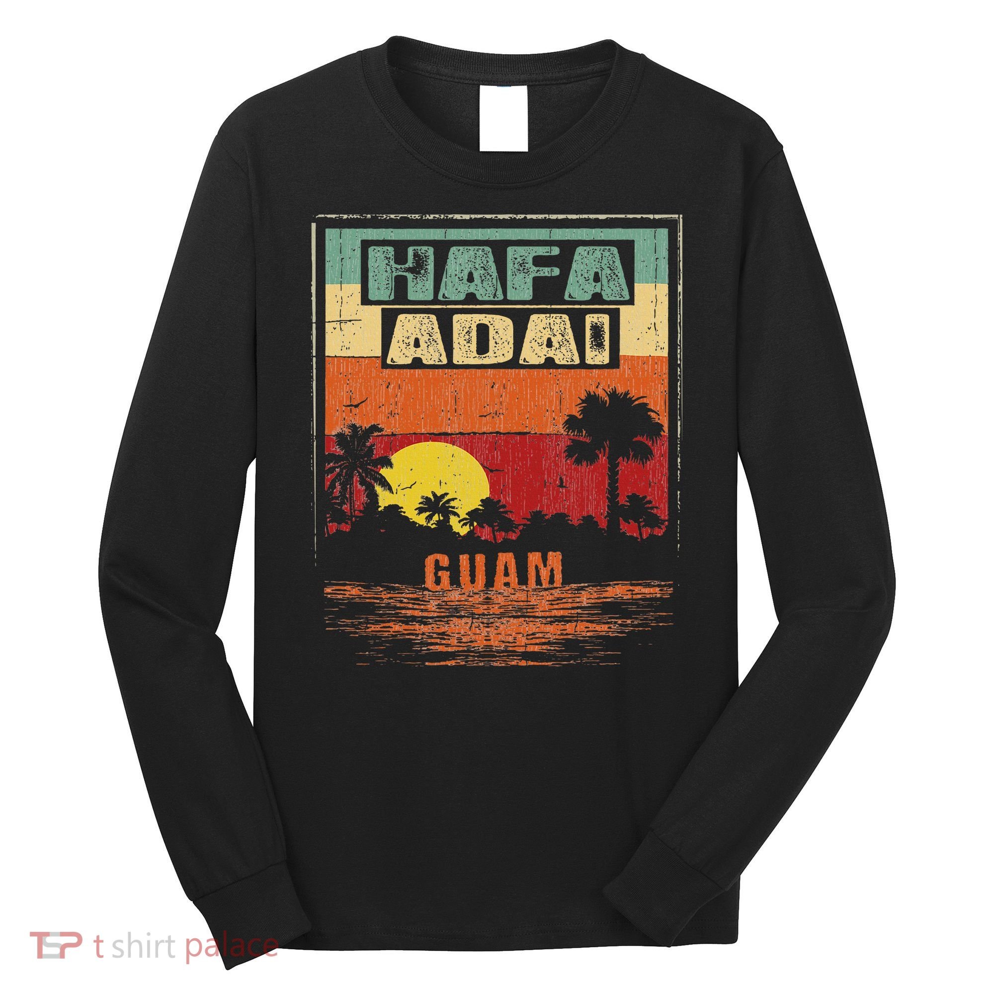Tropical Guam Seal Hafa Adai Guam Long Sleeve Shirt