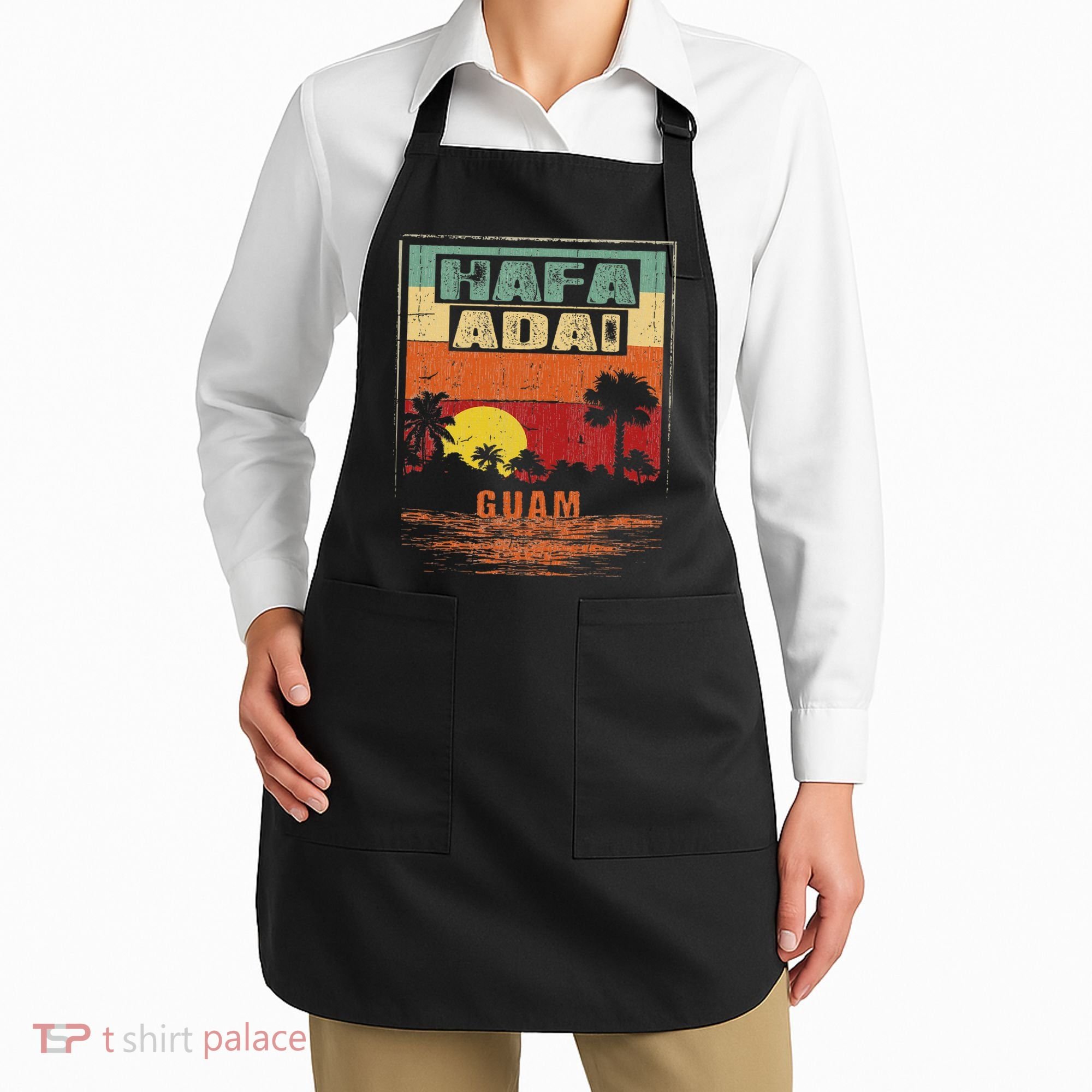Tropical Guam Seal Hafa Adai Guam Apron