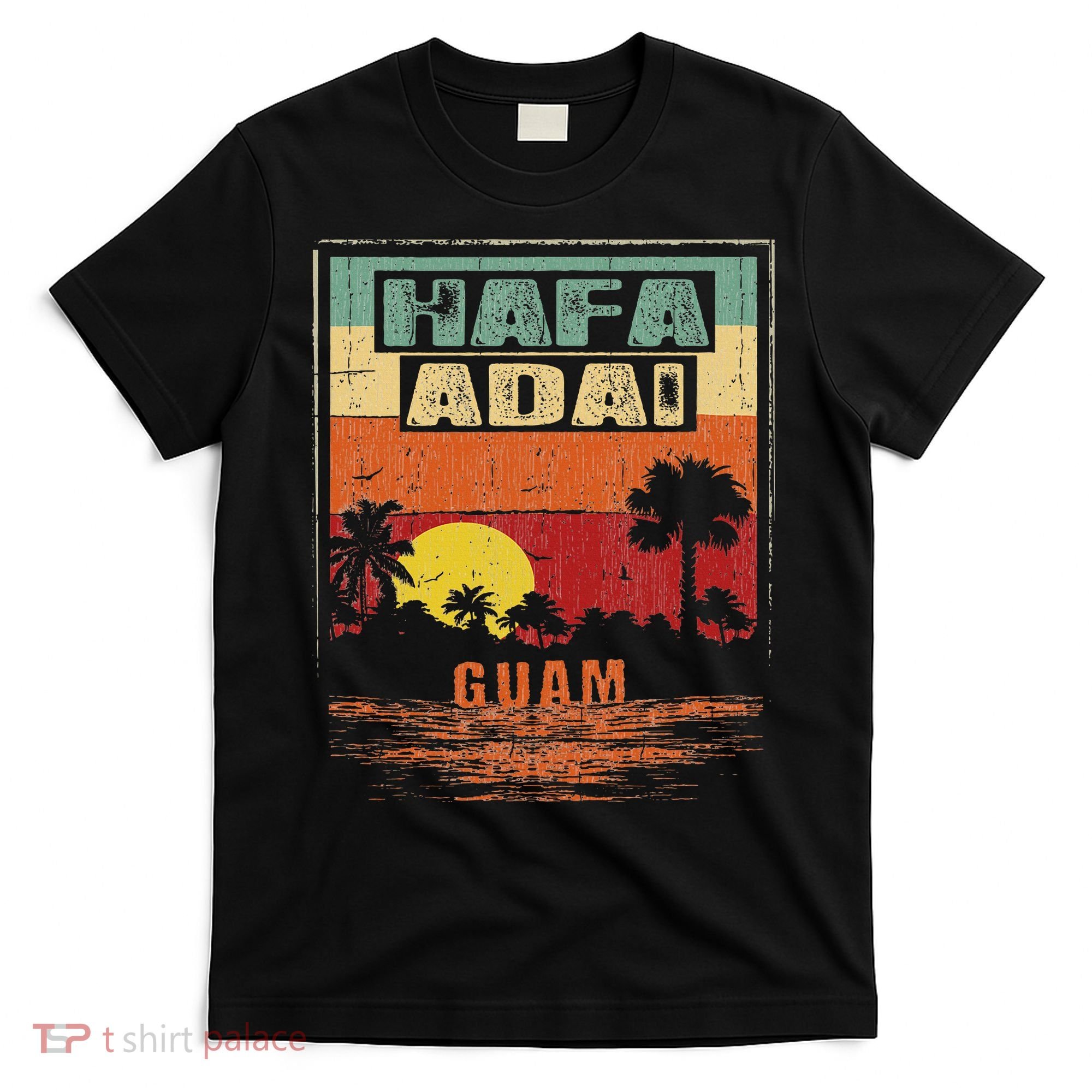 Tropical Guam Seal Hafa Adai Guam T-Shirt