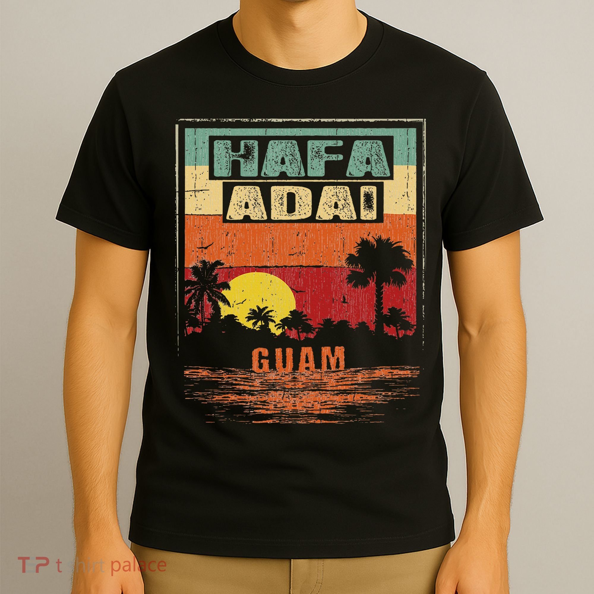 Tropical Guam Seal Hafa Adai Guam T-Shirt