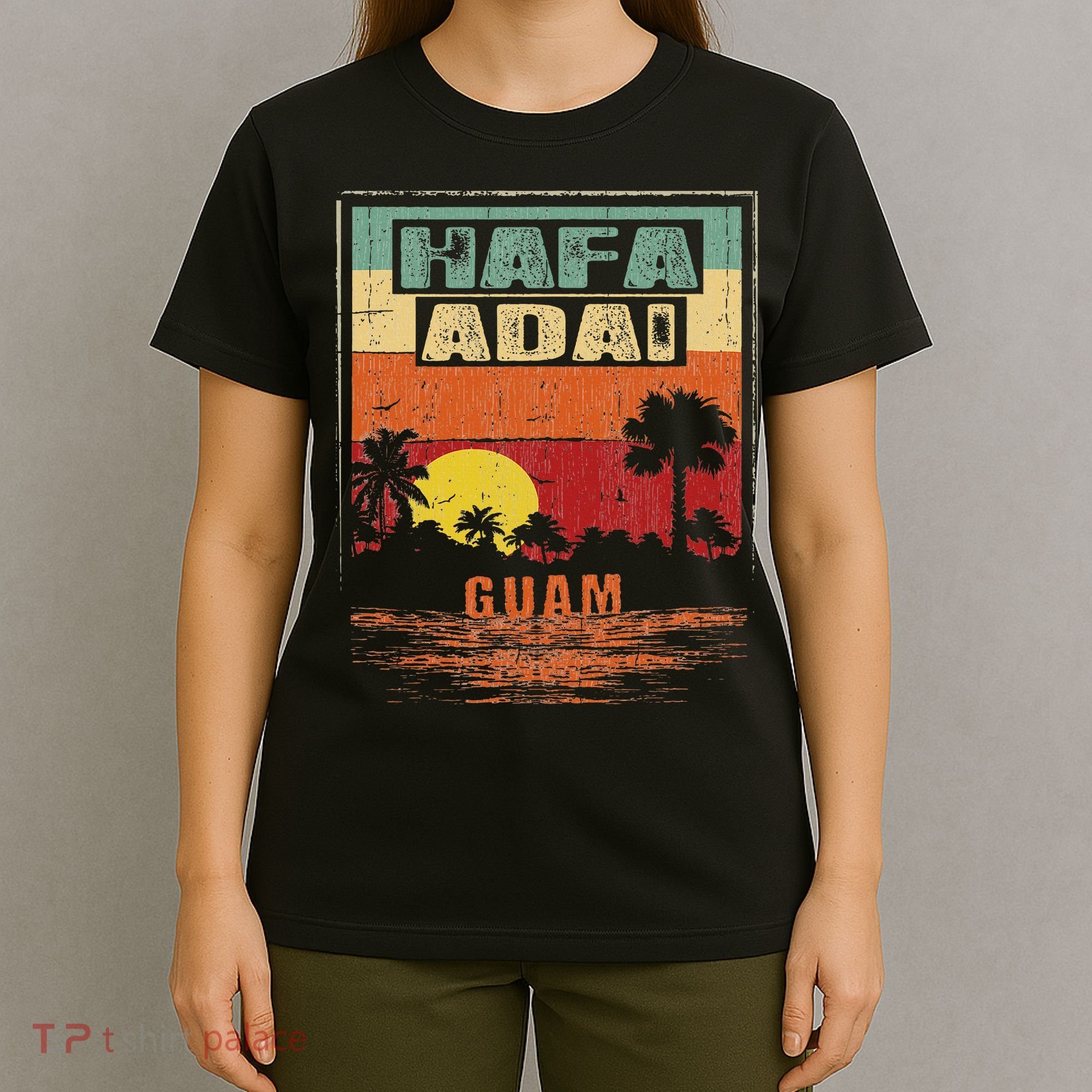 Tropical Guam Seal Hafa Adai Guam T-Shirt