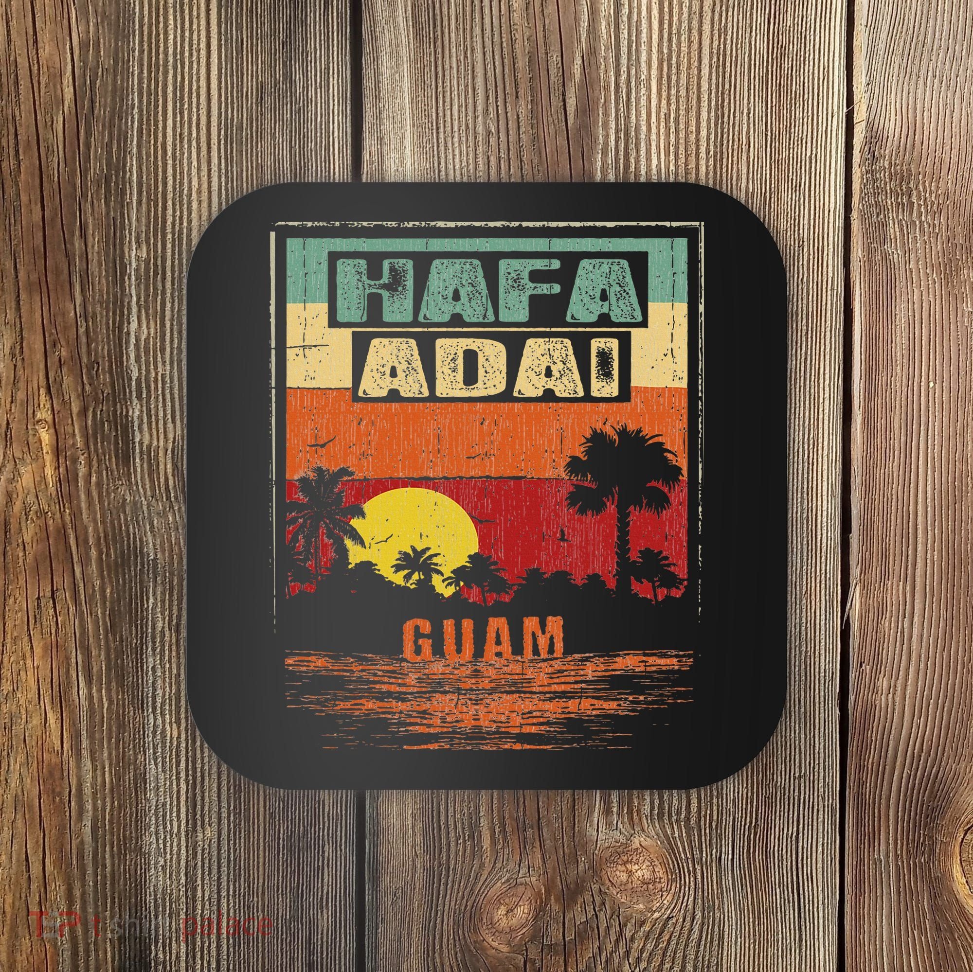 Tropical Guam Seal Hafa Adai Guam Coaster