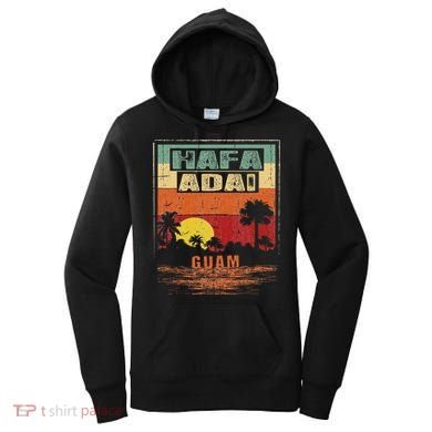 Tropical Guam Seal Hafa Adai Guam Women's Hoodie