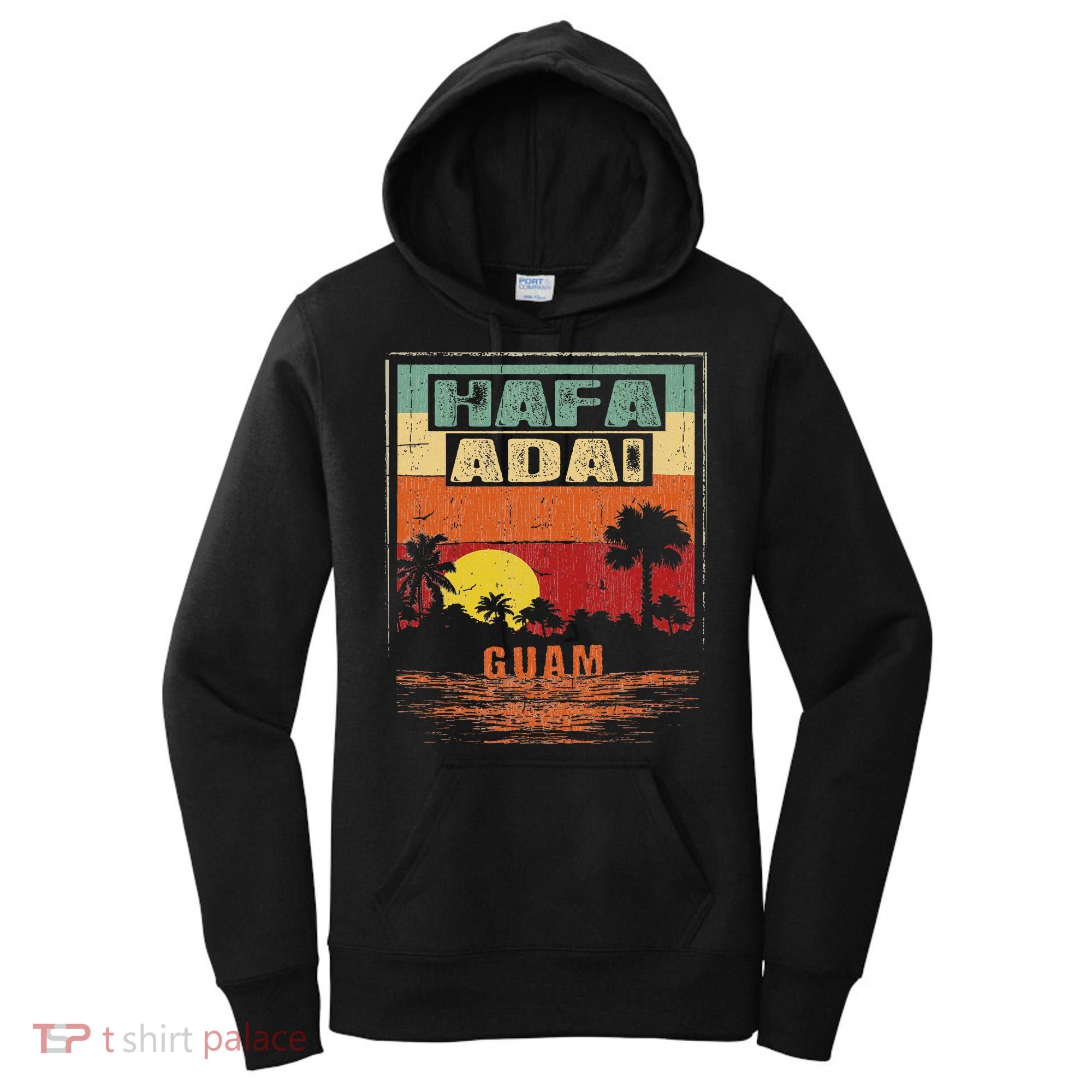 Tropical Guam Seal Hafa Adai Guam Women's Hoodie