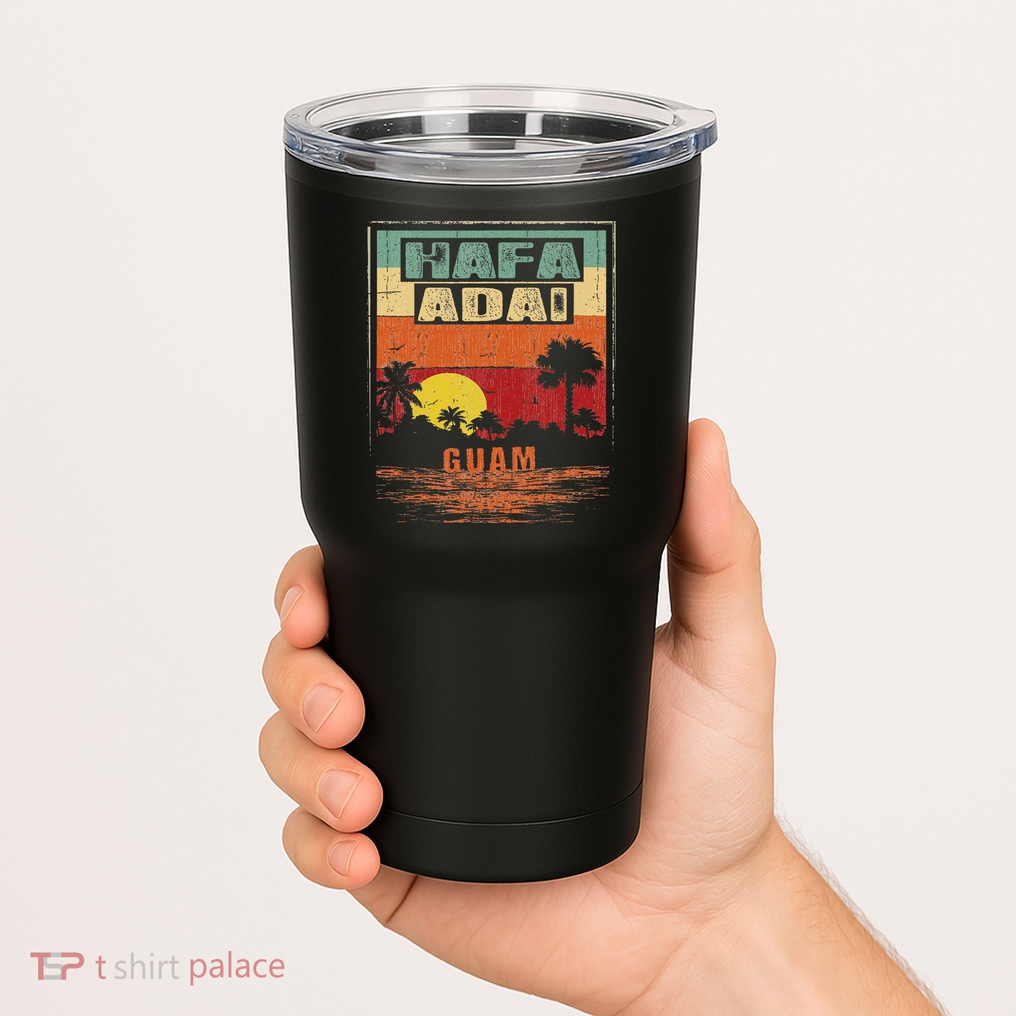 Tropical Guam Seal Hafa Adai Guam Tumbler
