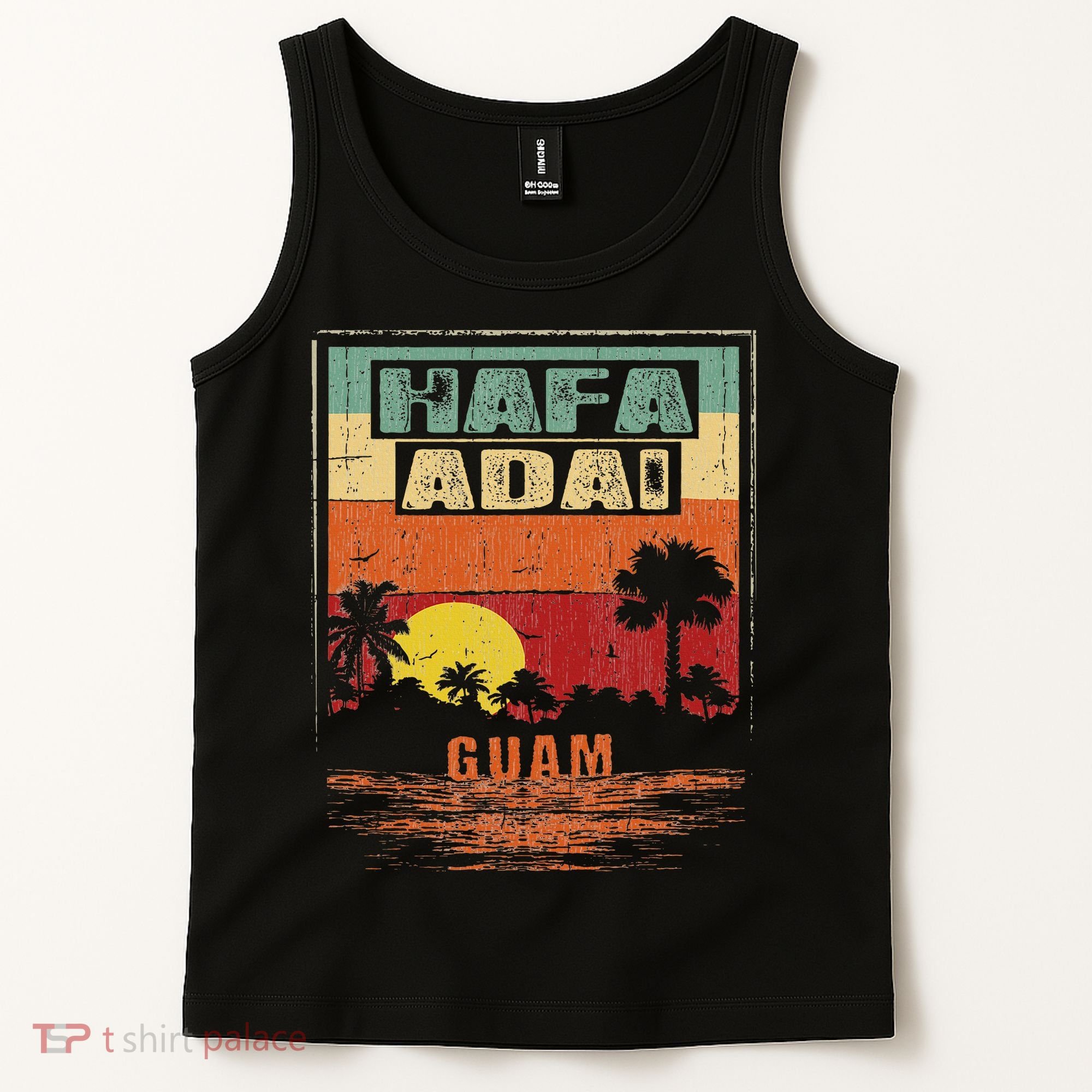 Tropical Guam Seal Hafa Adai Guam Tank Top