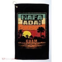 Tropical Guam Seal Hafa Adai Guam Golf Towel thumb 0