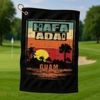 Tropical Guam Seal Hafa Adai Guam Golf Towel thumb 1