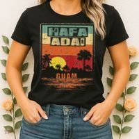 Tropical Guam Seal Hafa Adai Guam Women's T-Shirt thumb 2