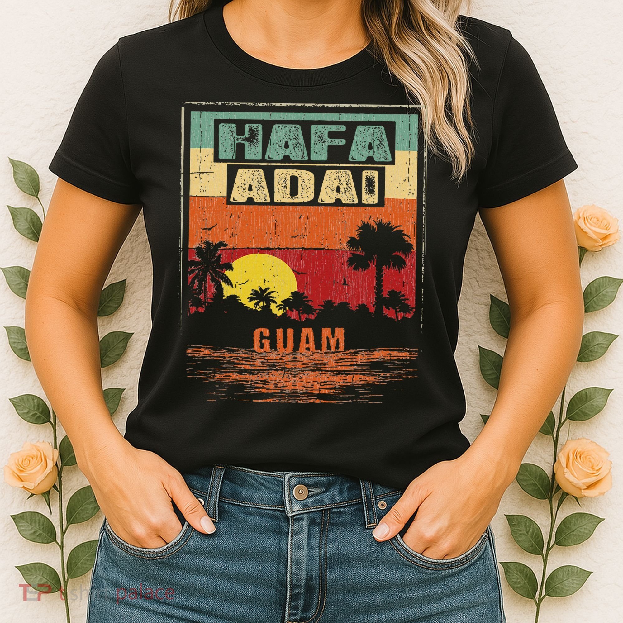 Tropical Guam Seal Hafa Adai Guam Women's T-Shirt