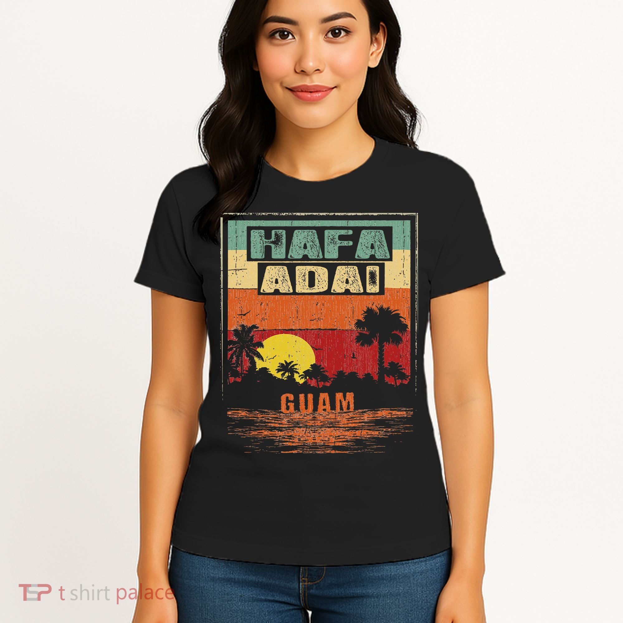 Tropical Guam Seal Hafa Adai Guam Women's T-Shirt