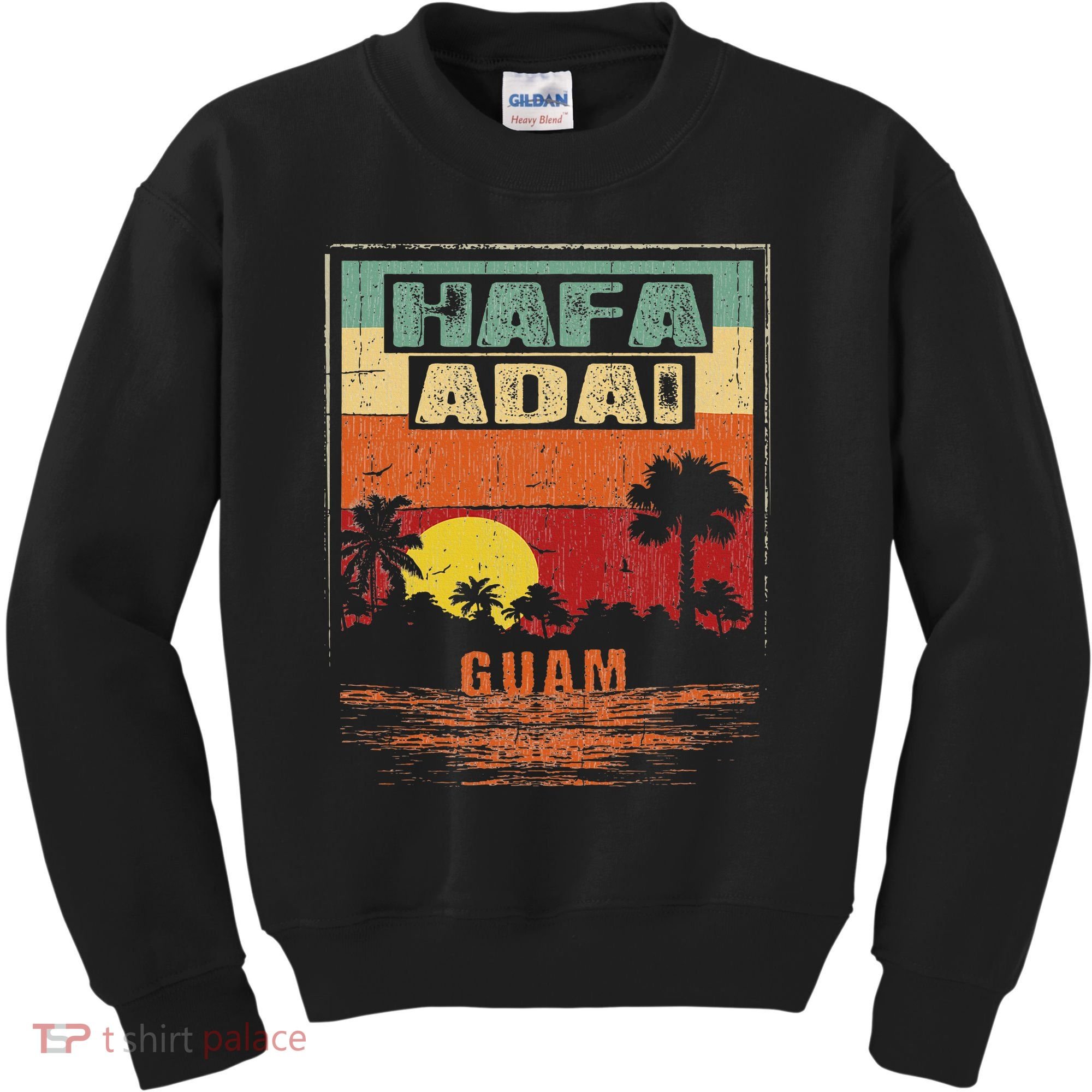 Tropical Guam Seal Hafa Adai Guam Kids Sweatshirt