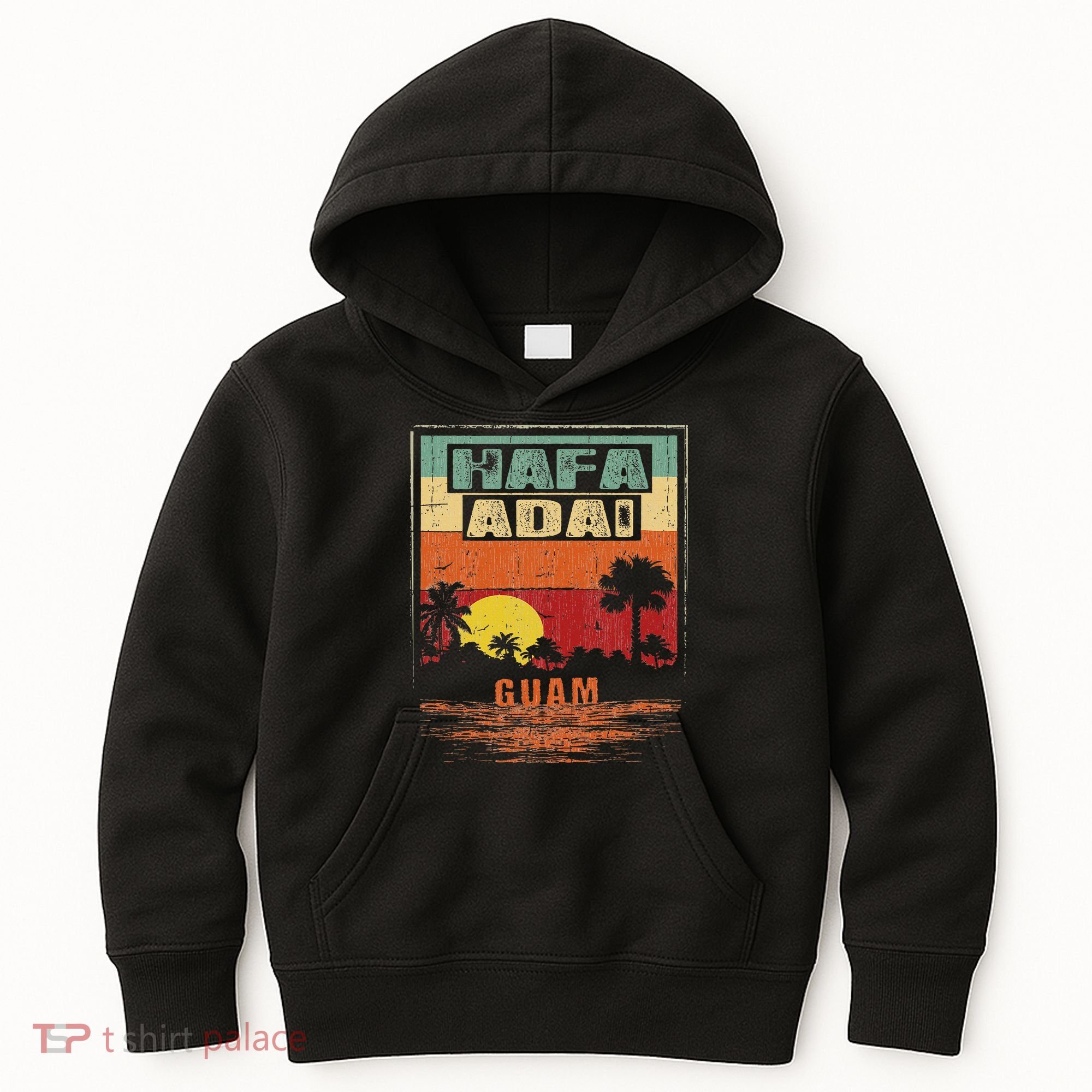 Tropical Guam Seal Hafa Adai Guam Kids Hoodie