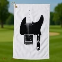 Telecaster Guitar Golf Towel thumb 1