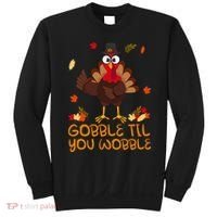 Thanksgiving Gobble Til You Wobble Turkey Sweatshirt thumb 0