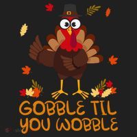 Thanksgiving Gobble Til You Wobble Turkey Tumbler thumb 3