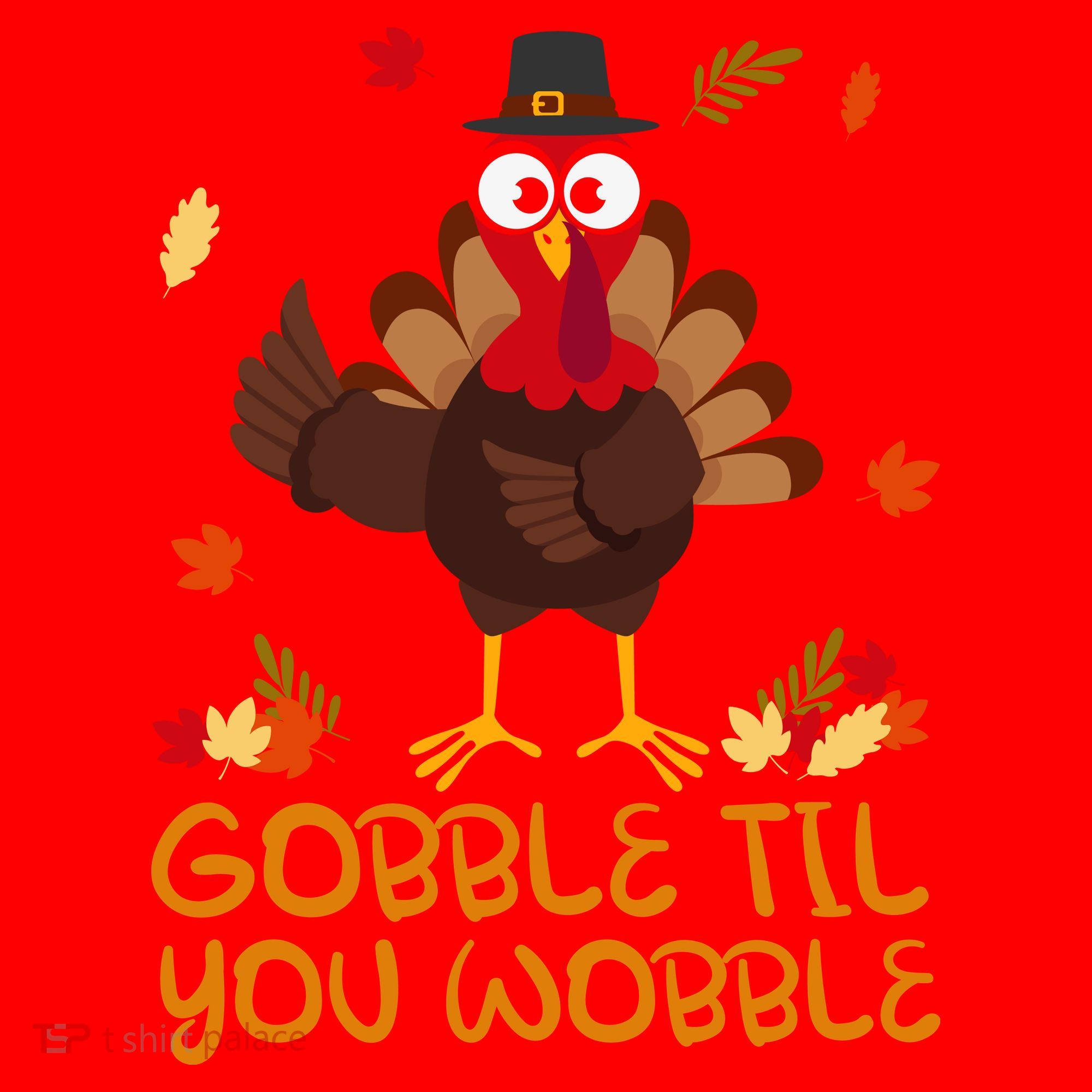 Thanksgiving Gobble Til You Wobble Turkey Santa Hat
