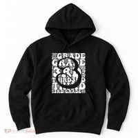 Typography Groovy Third Grade Teacher Back To School Hoodie thumb 0