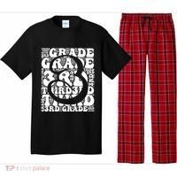 Typography Groovy Third Grade Teacher Back To School Pajama Set thumb 0