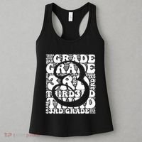 Typography Groovy Third Grade Teacher Back To School Women's Tank Top thumb 3