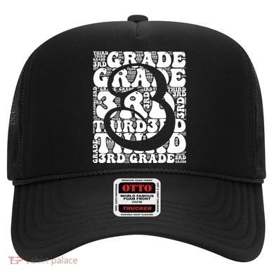 Typography Groovy Third Grade Teacher Back To School Hat