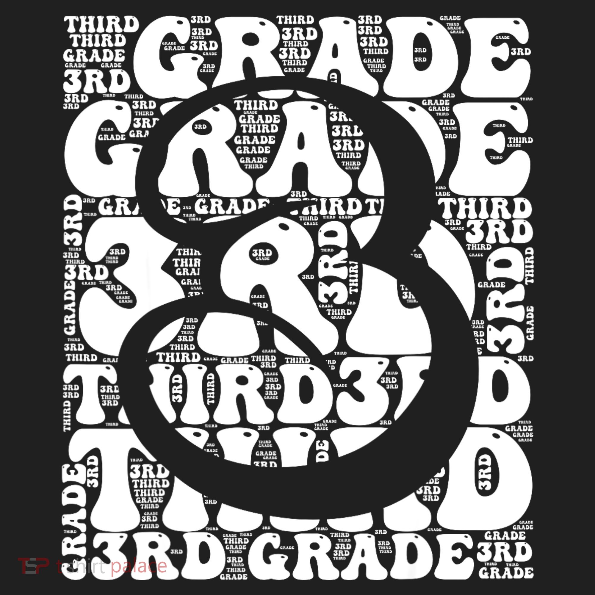 Typography Groovy Third Grade Teacher Back To School Hat