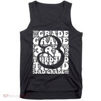 Typography Groovy Third Grade Teacher Back To School Tank Top thumb 0