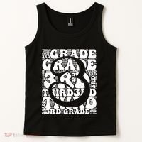Typography Groovy Third Grade Teacher Back To School Tank Top thumb 2
