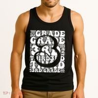 Typography Groovy Third Grade Teacher Back To School Tank Top thumb 3