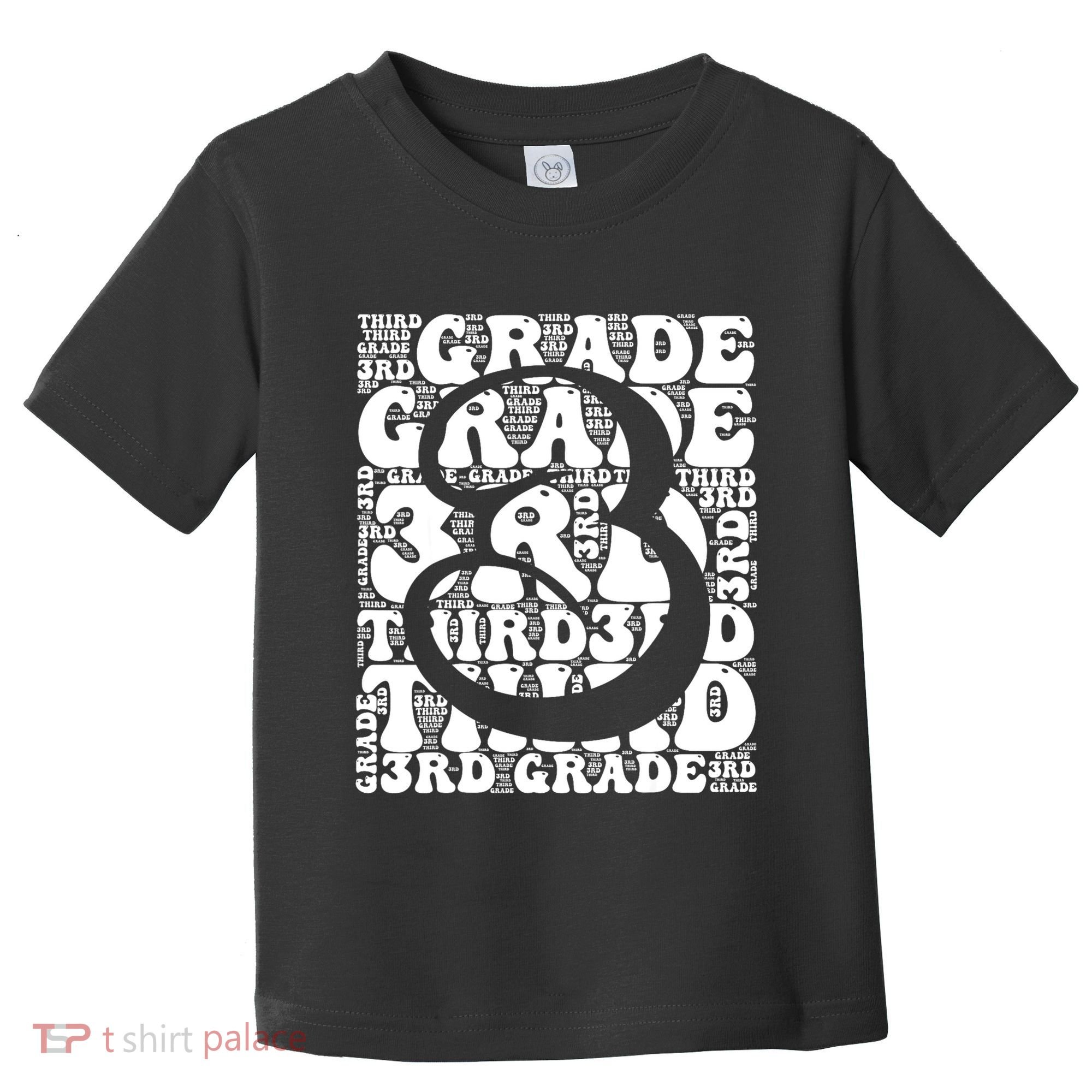 Typography Groovy Third Grade Teacher Back To School Toddler T-Shirt