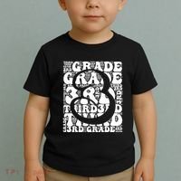 Typography Groovy Third Grade Teacher Back To School Toddler T-Shirt thumb 2