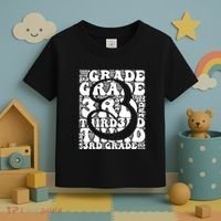 Typography Groovy Third Grade Teacher Back To School Toddler T-Shirt thumb 3