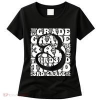 Typography Groovy Third Grade Teacher Back To School Women's T-Shirt thumb 0