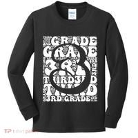 Typography Groovy Third Grade Teacher Back To School Kids Long Sleeve Shirt thumb 0