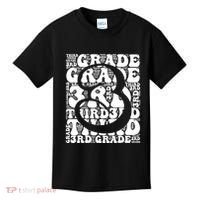 Typography Groovy Third Grade Teacher Back To School Kids T-Shirt thumb 0