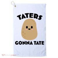 Taters Gonna Tate Funny Golf Towel thumb 0