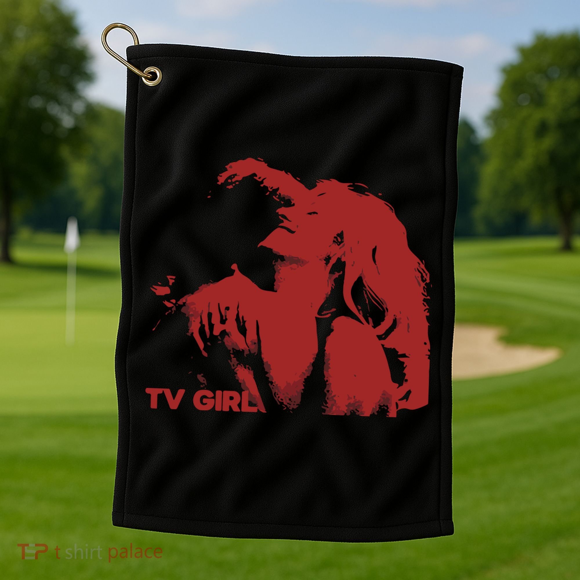 TV Girl Golf Towel