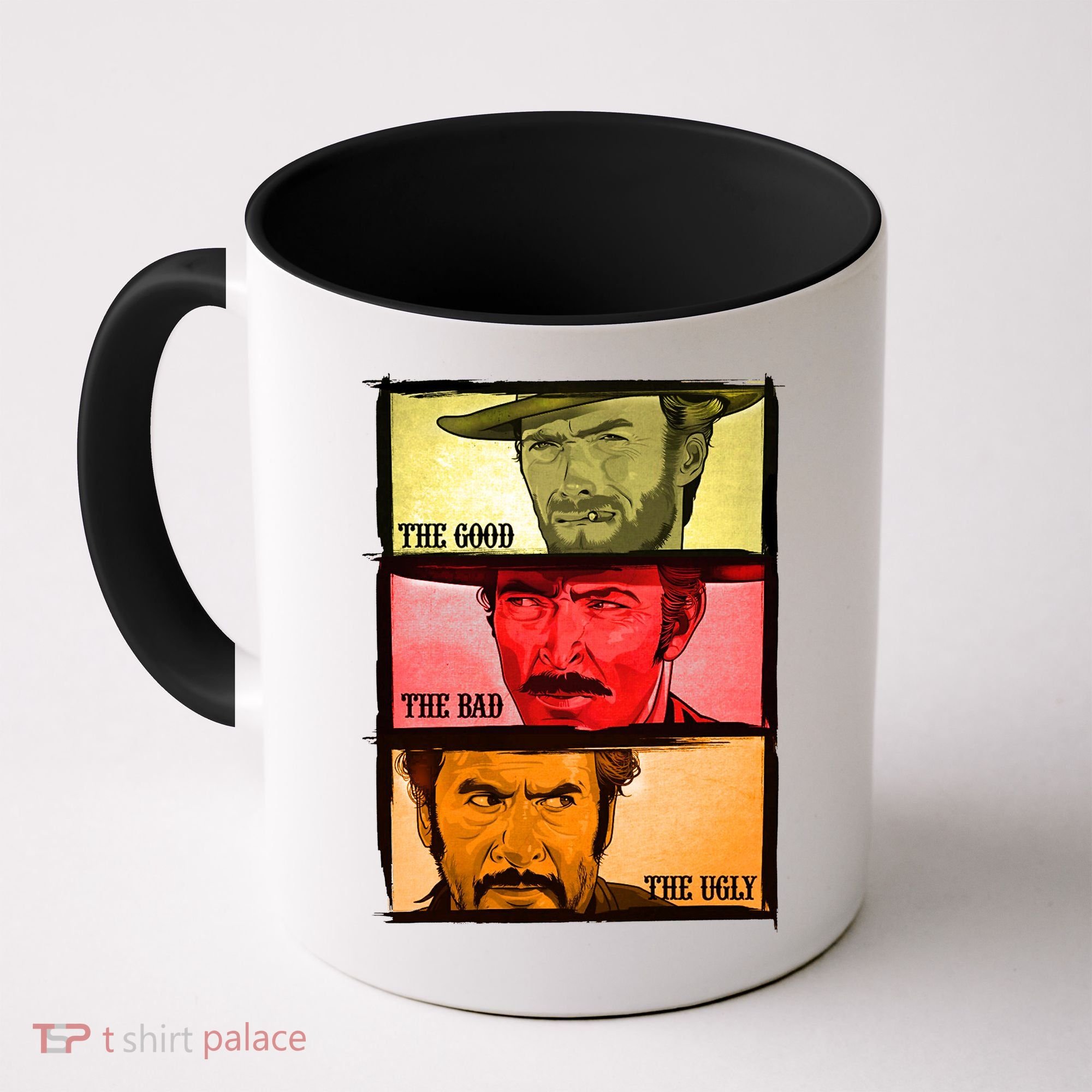 The Good, The Bad, & The Ugly Blondie, Tuco And Angle Eyes Coffee Mug