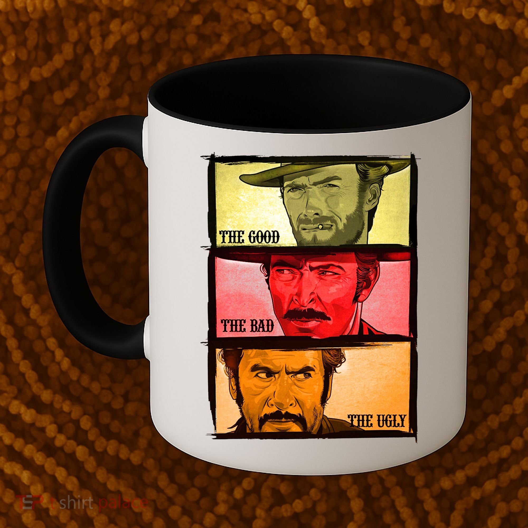 The Good, The Bad, & The Ugly Blondie, Tuco And Angle Eyes Coffee Mug
