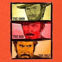 The Good, The Bad, & The Ugly Blondie, Tuco And Angle Eyes Kids Hoodie thumb 2
