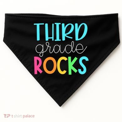 Third Grade Teacher Team - 3rd Grade Rocks USA-Made Doggie Bandana