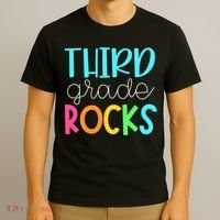 Third Grade Teacher Team - 3rd Grade Rocks T-Shirt thumb 3