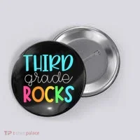 Third Grade Teacher Team - 3rd Grade Rocks Button thumb 0