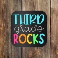 Third Grade Teacher Team - 3rd Grade Rocks Coaster thumb 0