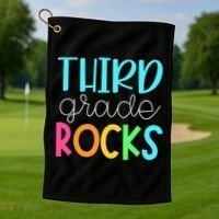 Third Grade Teacher Team - 3rd Grade Rocks Golf Towel thumb 1
