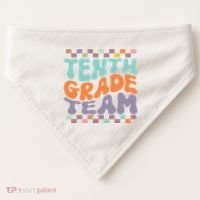 Tenth Grade TeamTeacher Student Back To School 10th Grade Gift USA-Made Doggie Bandana thumb 0