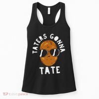 Taters Gonna Tate Funny Potato Tater Tot Foodie Women's Tank Top thumb 0