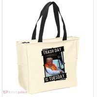 Trump Garbage Truck Trash Day Is Tuesday Tote Bag thumb 2